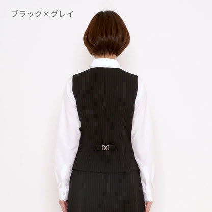 ベスト［Herringbone PinStripe］ | 事務服 | 1枚 | AV1250 | ネイビー×グレイ