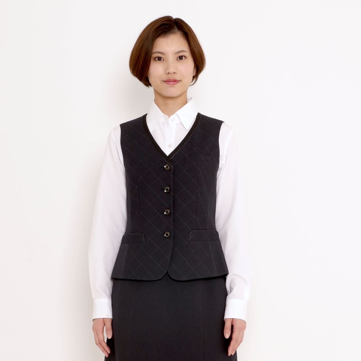 ベスト［Trad Pattern］ | 事務服 | 1枚 | AV1265 | グレイ