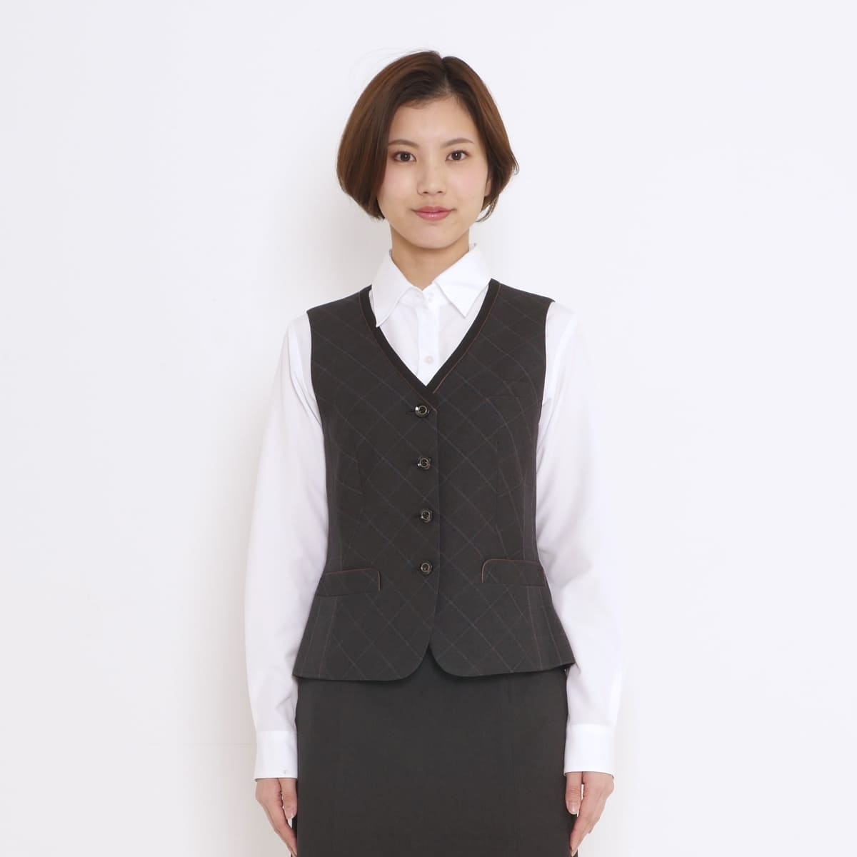 ベスト［Trad Pattern］ | 事務服 | 1枚 | AV1265 | グレイ