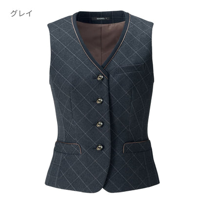 ベスト［Trad Pattern］ | 事務服 | 1枚 | AV1265 | グレイ