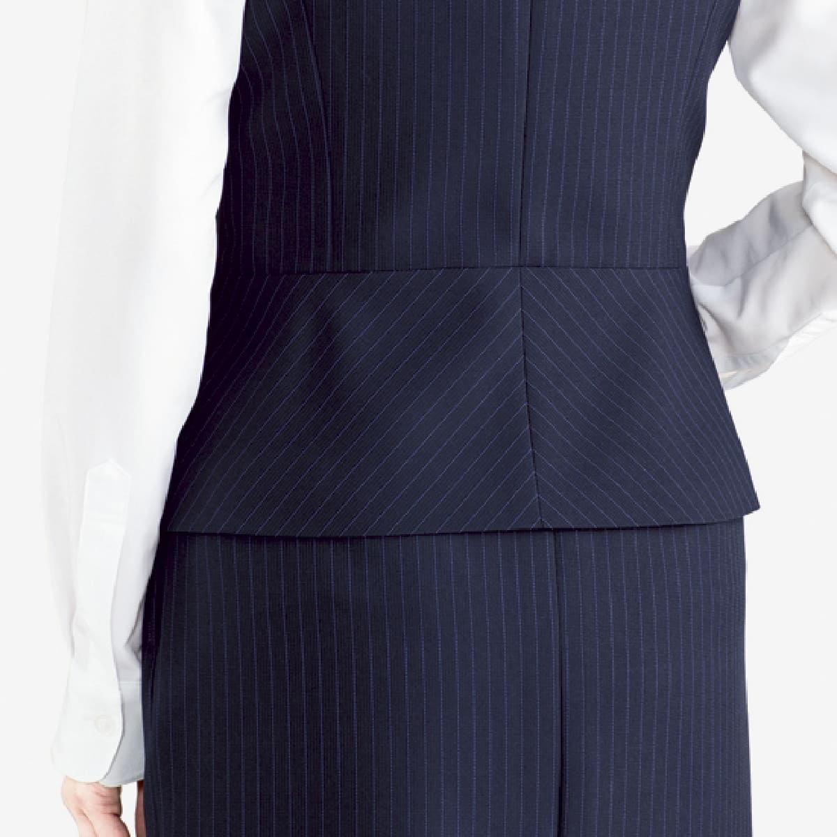 ベスト［VALUE STRIPE］ | 事務服 | 1枚 | AV1270 | ブラック×ベージュ