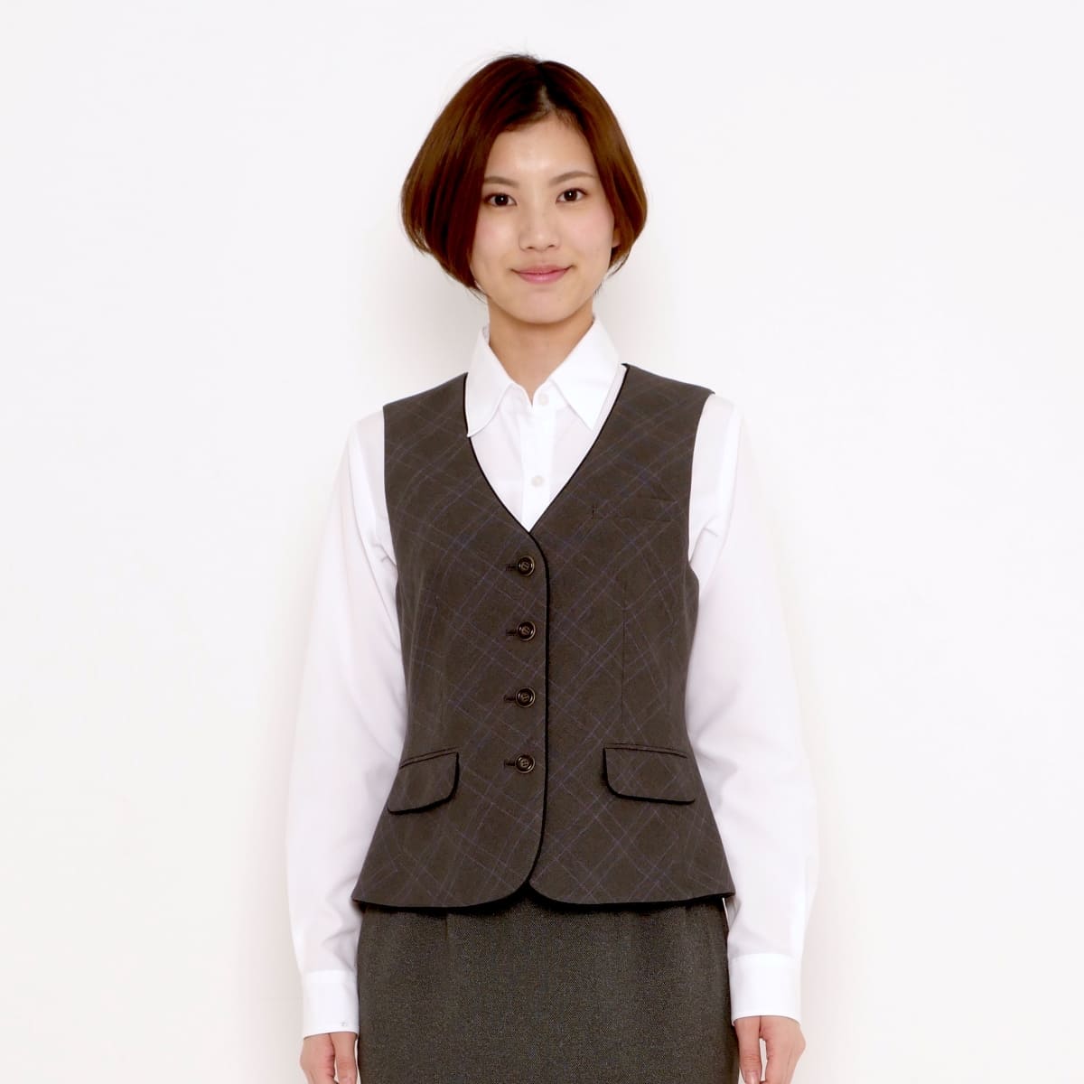 ベスト［Royal Trad］ | 事務服 | 1枚 | AV1278 | ネイビー×パープル