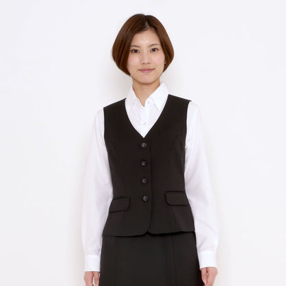 ベスト［LUSTER CHECK］ | 事務服 | 1枚 | AV1280 | ブラック