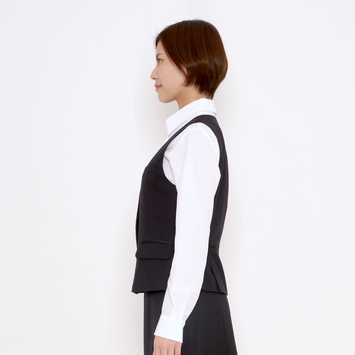 ベスト［LUSTER CHECK］ | 事務服 | 1枚 | AV1280 | ブラック