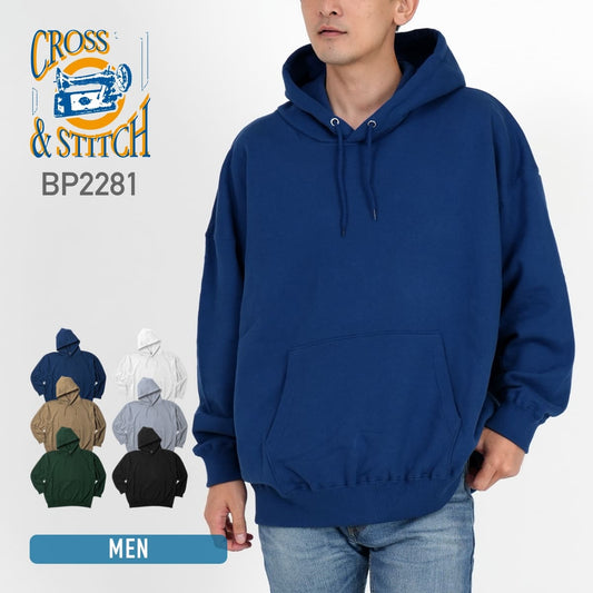 レギュラーウェイト ビッグシルエットP/Oパーカ | メンズ | 1枚 | BP2281 | Dブルー