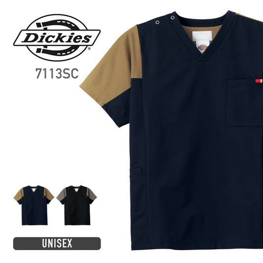 スクラブ（Dickies） | メディカルウェア | 1枚 | 7113SC | ダークネイビー×ベージュ