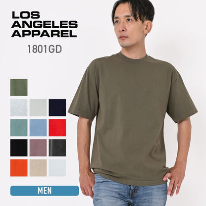 los angeles apparel S/S Grmnt Dye Crew Neck 6.5oz | メンズ | 1枚 | 1801GD | ARMY
