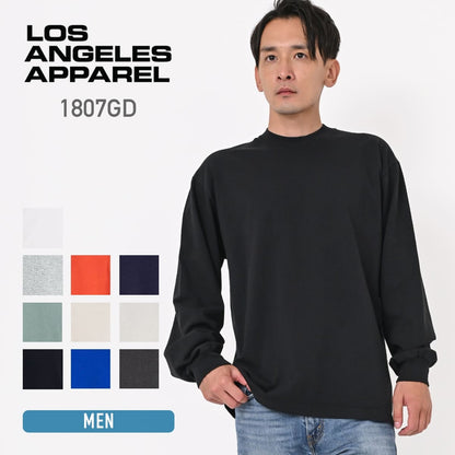 los angeles apparel S/S Grmnt Dye Crew Neck 6.5oz | メンズ | 1枚 | 1807GD | BLACK