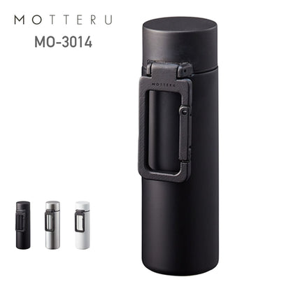 MOTTERU カラビナハンドルサーモボトル 130ml | ノベルティ(小物) | 1枚 | MO-3014 | ブラック