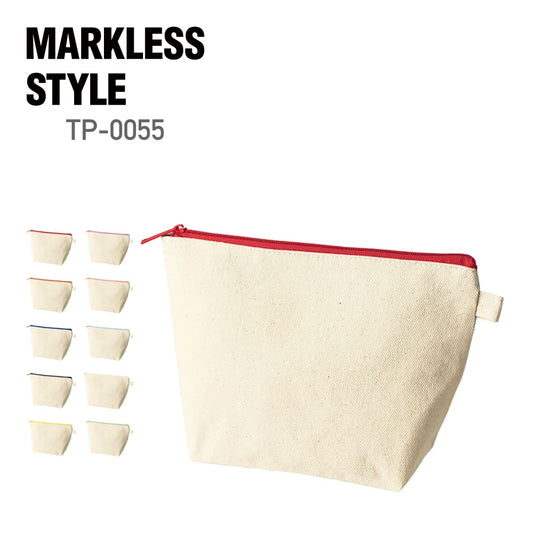 カラーファスナーキャンバスデイリーポーチ | ノベルティ(小物) | 1枚 | TP-0055 | レッド