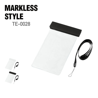 モバイルウォータープルーフポーチ6.9インチ（クリップ全面印刷対応） | ノベルティ(小物) | 1枚 | TE-0028 | ブラック