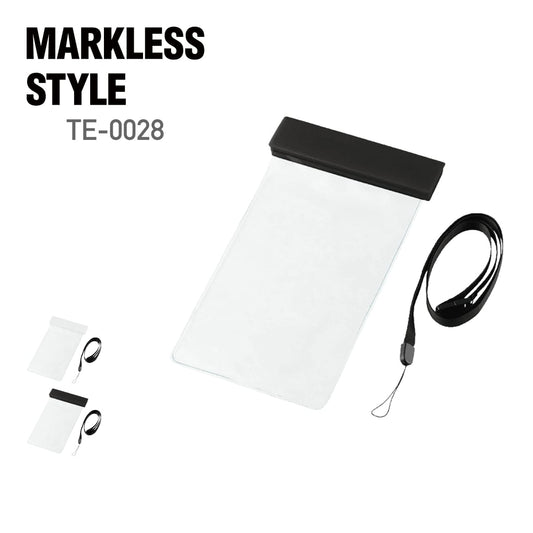 モバイルウォータープルーフポーチ6.9インチ（クリップ全面印刷対応） | ノベルティ(小物) | 1枚 | TE-0028 | ブラック