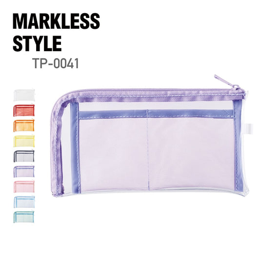 メッシュポケットクリアロングポーチ | ノベルティ(小物) | 1枚 | TP-0041 | パープル