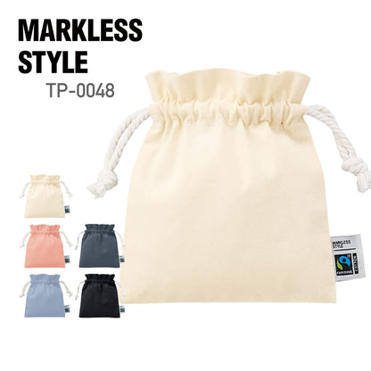 フェアトレードコットンフリル巾着(S) | ノベルティ(小物) | 1枚 | TP-0048 | ナチュラル