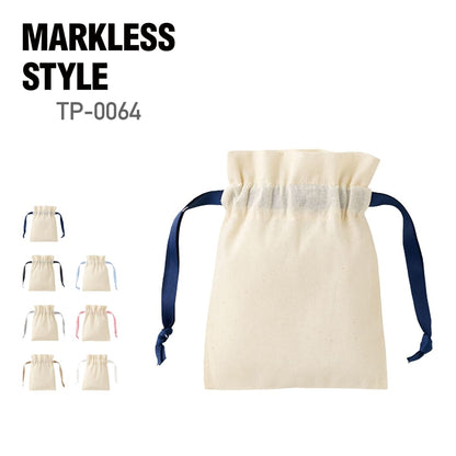 コットンカラーリボン巾着（SS） | ノベルティ(小物) | 1枚 | TP-0064 | ネイビー