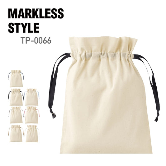 コットンカラーリボン巾着（M） | ノベルティ(小物) | 1枚 | TP-0066 | ブラック