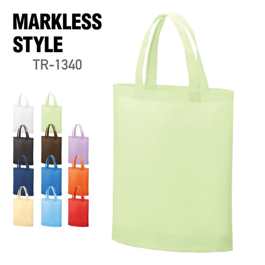 不織布A4ガゼットマチ付きトート | ノベルティ(小物) | 1枚 | TR-1340 | ライトグリーン