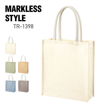 ジュートスクエアトート（ML） | ノベルティ(小物) | 1枚 | TR-1398 | ナチュラルホワイト