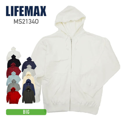 10.0オンス フードジップパーカ（裏パイル） | ビッグサイズ | 1枚 | MS2134O | ホワイト