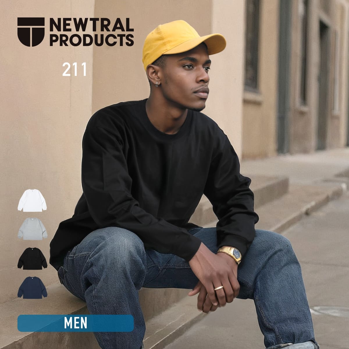 9.8oz Super Heavy Essentials LS/T | メンズ | 1枚 | 211 | BLACK