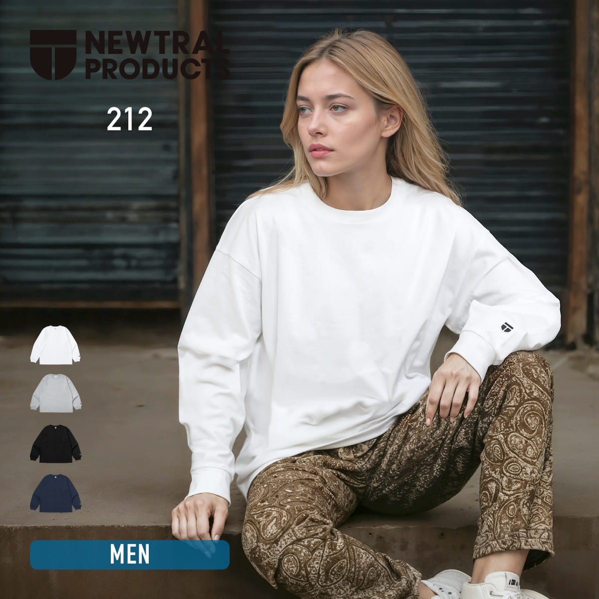 9.8oz Super Heavy Emblem LS/T | メンズ | 1枚 | 212 | WHITE