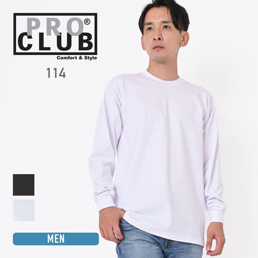 pro club Heavyweight Cotton Long Sleeve Crew Neck T-shirt | メンズ | 1枚 | 114 | WHITE