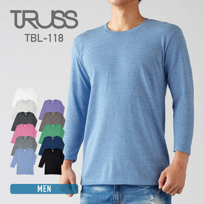 トライブレンド3/4スリーブTシャツ | メンズ | 1枚 | TBL-118 | ヘザーブルー