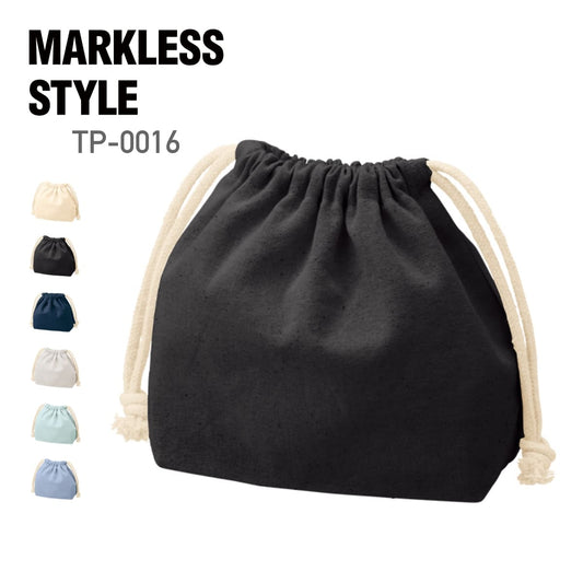 厚手コットンポーチ巾着(S) | ノベルティ(小物) | 1枚 | TP-0016 | ブラック