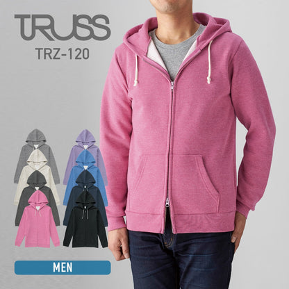 トライブレンド ジップパーカ | メンズ | 1枚 | TRZ-120 | ヘザーピンク