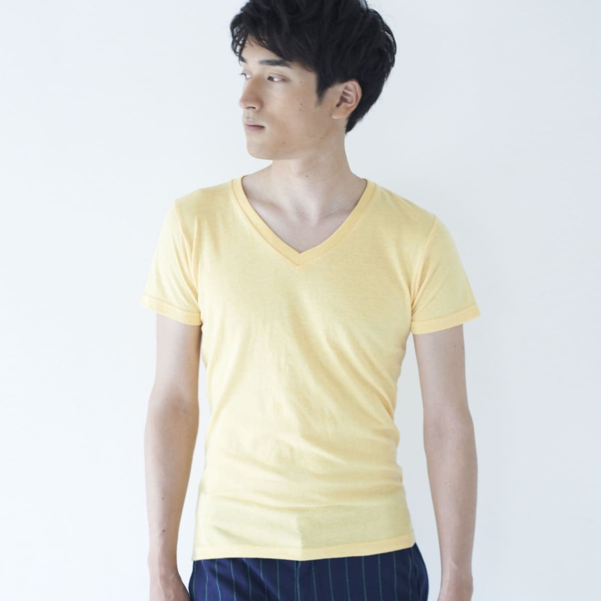 トライブレンドVネックTシャツ | メンズ | 1枚 | CR1106 | ミックスブルー