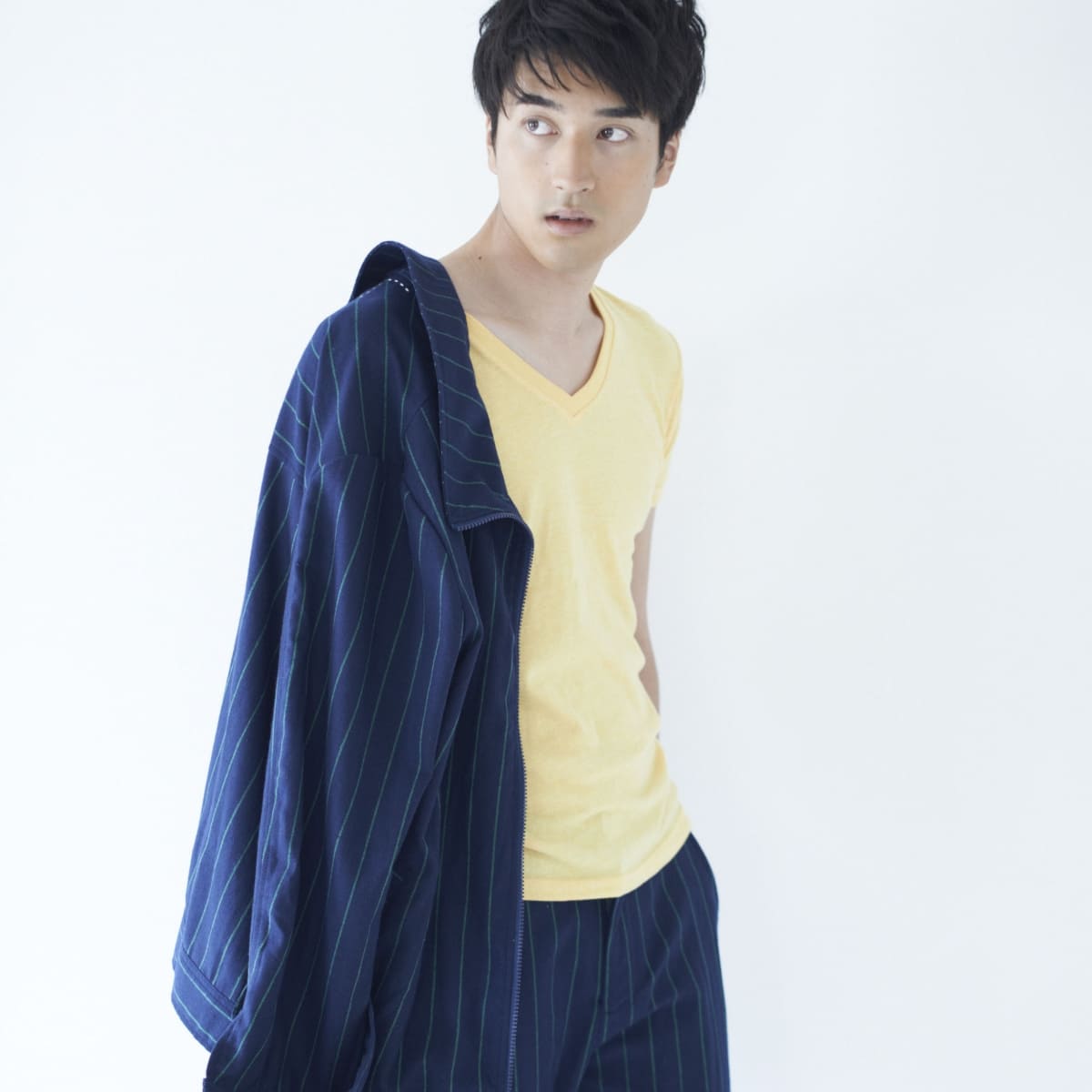 トライブレンドVネックTシャツ | メンズ | 1枚 | CR1106 | ミックスブルー