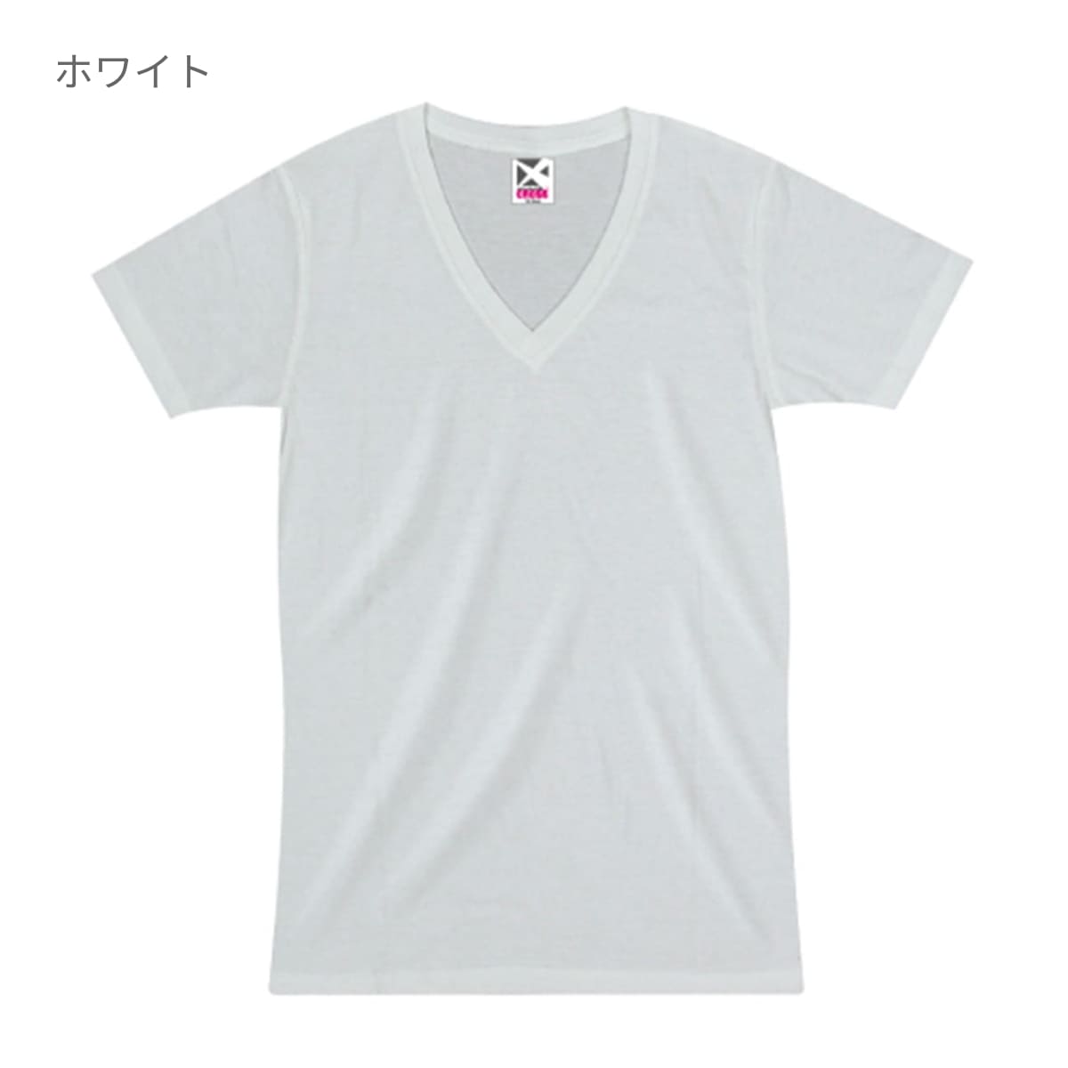 【新品未使用】薄紫 ストライプ Vネック Tシャツ ミックスVネックTシャツ[CROSS CR1106]｜オリジナルTシャツ作製なら
