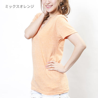 トライブレンドVネックTシャツ | メンズ | 1枚 | CR1106 | ミックスミント