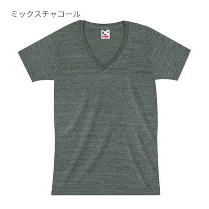 トライブレンドVネックTシャツ | メンズ | 1枚 | CR1106 | ミックスレッド