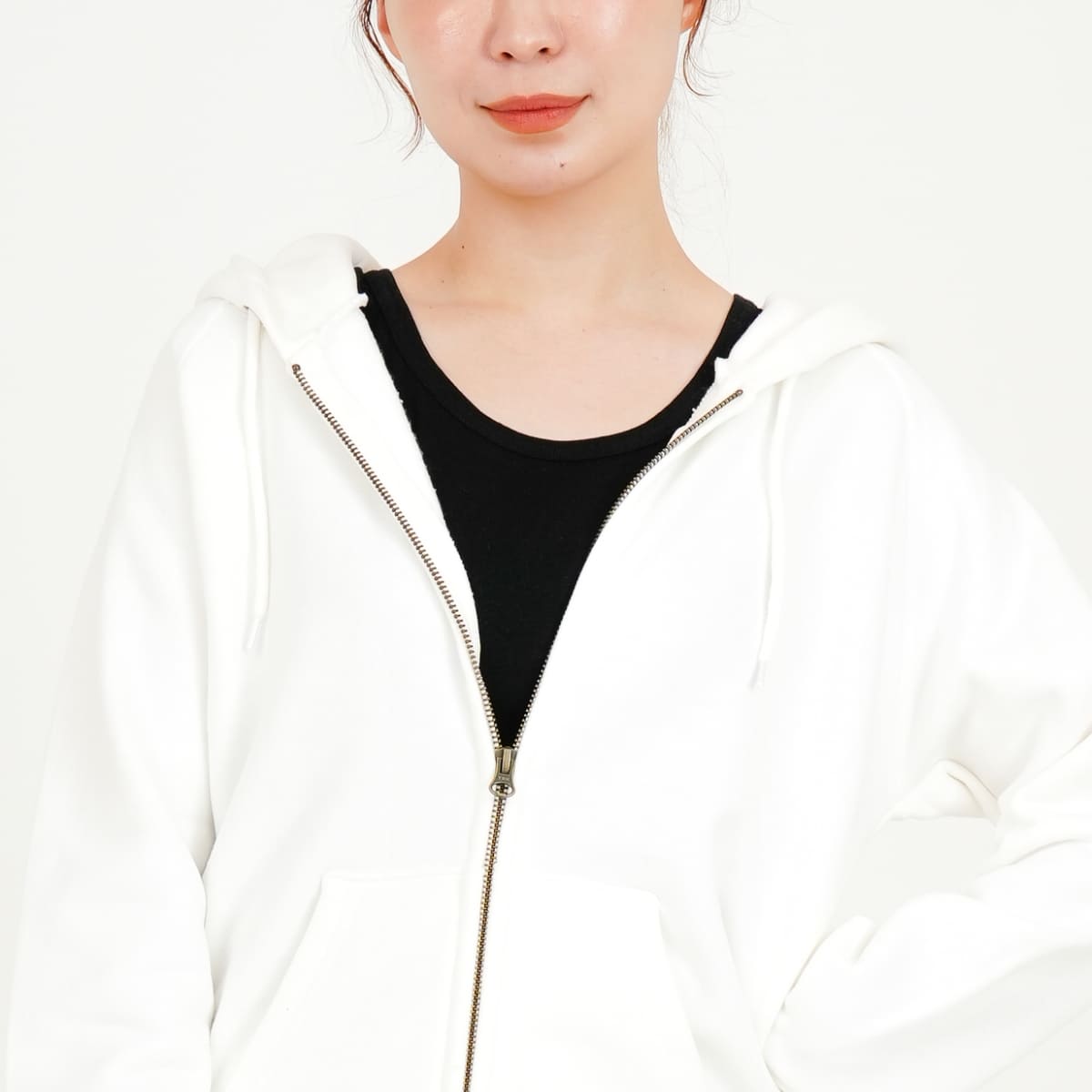 ジップパーカー | レディース | 1枚 | DM4621 | スーパーブラック