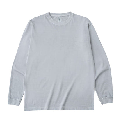 6.6オンス ロングスリーブガーメントダイTシャツ（1.6インチリブ） | メンズ | 1枚 | DF1201D | ヴィンテージパープル