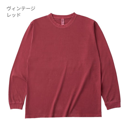 6.6オンス ロングスリーブガーメントダイTシャツ（1.6インチリブ） | メンズ | 1枚 | DF1201D | ヴィンテージホワイト