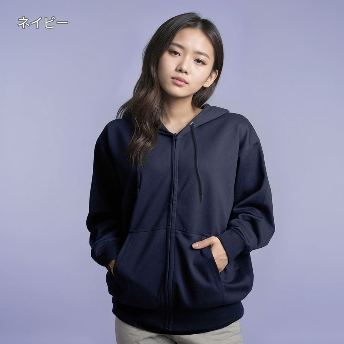 12オンス プラチナジップパーカー | メンズ | 1枚 | DF1408 | ネイビー