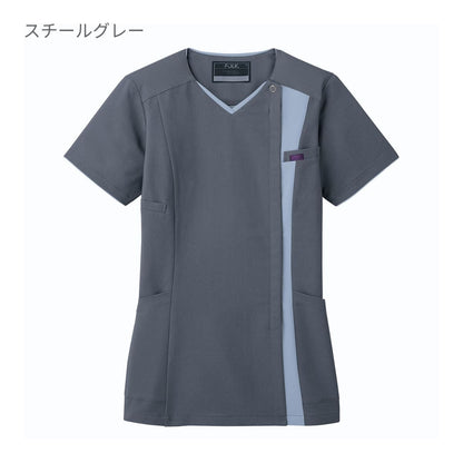レディスジップスクラブ | 医療介護ユニフォーム | 1枚 | 7023SCP | スチールグレー