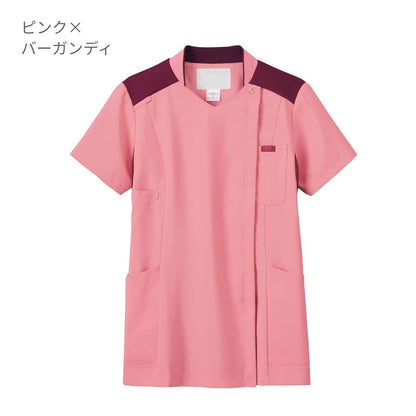 レディスジップスクラブ | 医療介護ユニフォーム | 1枚 | 7038SC | ダークネイビー×ダークネイビー