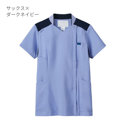 レディスジップスクラブ | 医療介護ユニフォーム | 1枚 | 7038SC | バーガンディ×バーガンディ