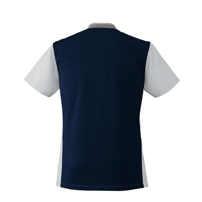 メンズジップスクラブ | 医療介護ユニフォーム | 1枚 | 7044SC | ターコイズ×ダークネイビー