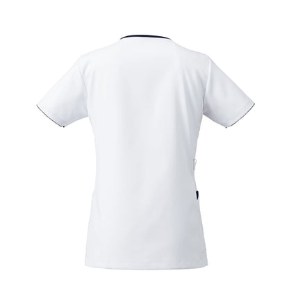 レディスジップスクラブ | 医療介護ユニフォーム | 1枚 | 7052SC | ホワイト×ダークネイビー