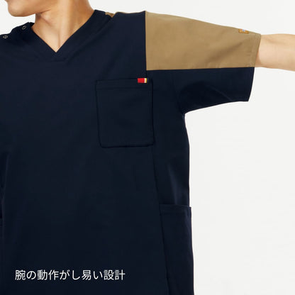 スクラブ（Dickies） | メディカルウェア | 1枚 | 7113SC | ダークネイビー×ベージュ