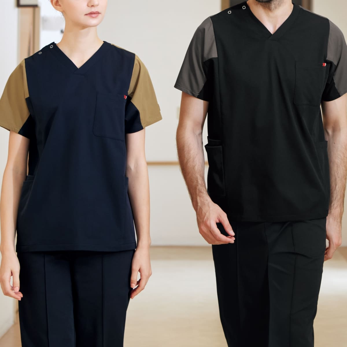 スクラブ（Dickies） | メディカルウェア | 1枚 | 7113SC | ダークネイビー×ベージュ