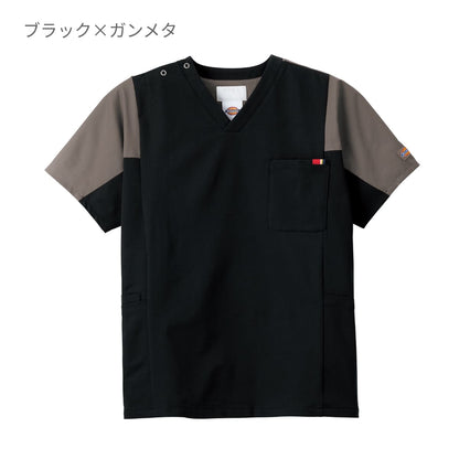 スクラブ（Dickies） | メディカルウェア | 1枚 | 7113SC | ブラック×ガンメタ