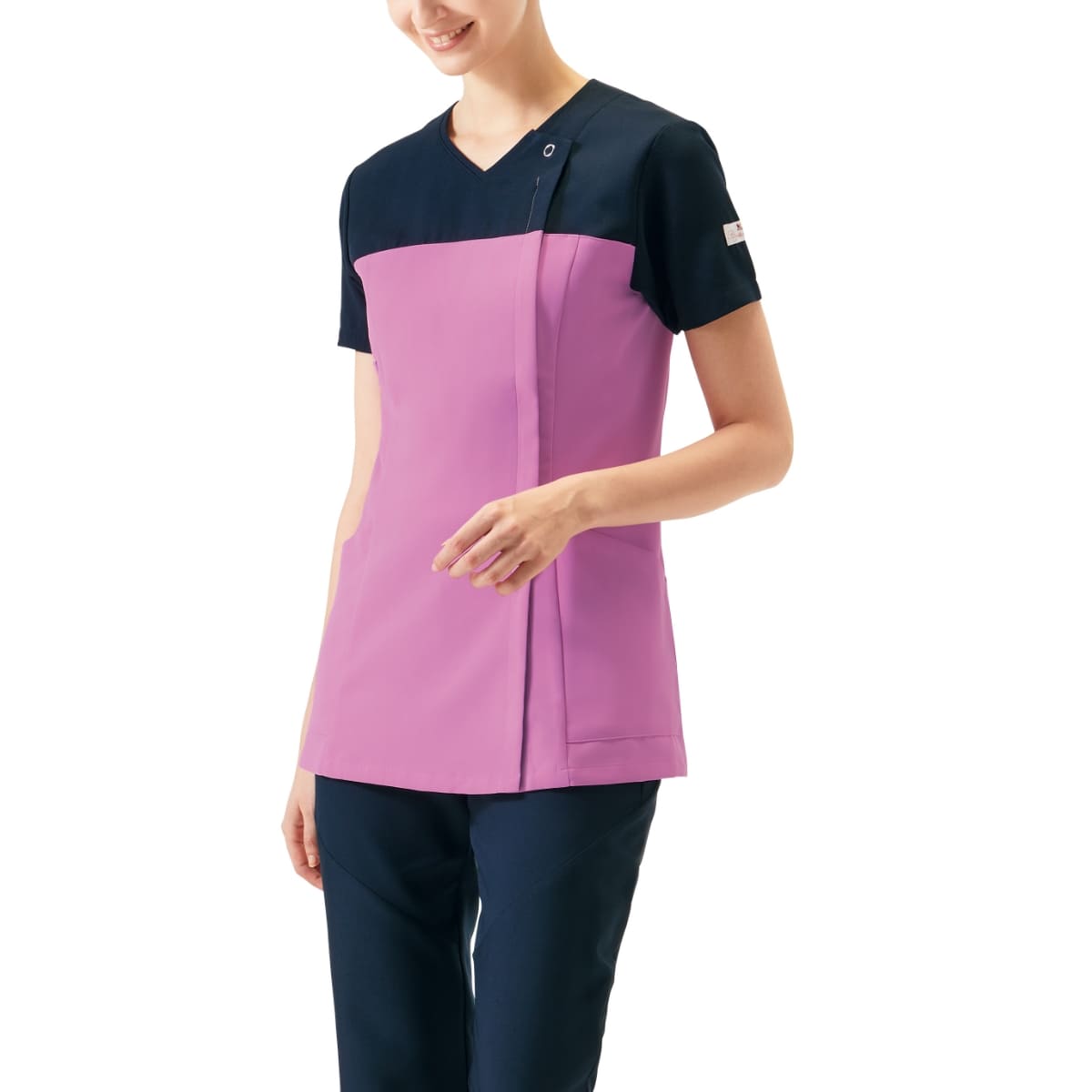 レディスジップスクラブ（Wacoal HI collection） | メディカルウェア | 1枚 | HI701 | リリスピンク×ダークネイビー