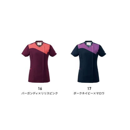 レディスジップスクラブ（Wacoal HI collection） | メディカルウェア | 1枚 | HI712 | ダークネイビー×マロウ