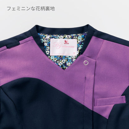 レディスジップスクラブ（Wacoal HI collection） | メディカルウェア | 1枚 | HI712 | バーガンディ×リリスピンク