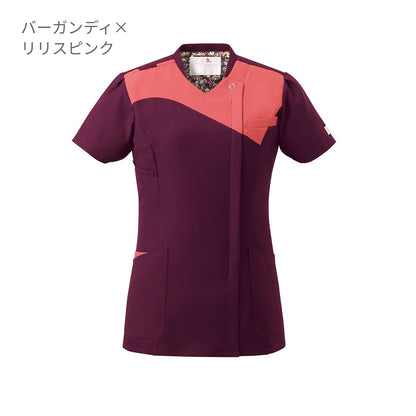 レディスジップスクラブ（Wacoal HI collection） | メディカルウェア | 1枚 | HI712 | ダークネイビー×マロウ